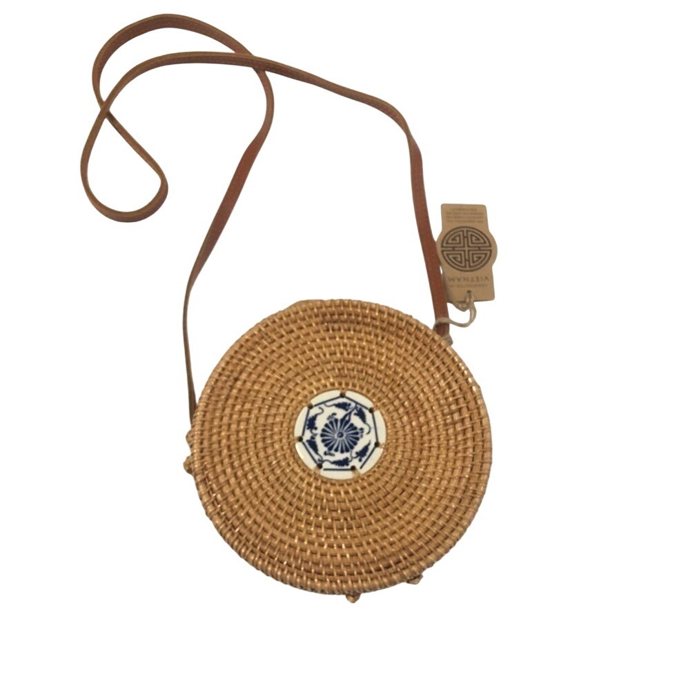 Vietnam women's wicker Crossbody New‎ with tags
